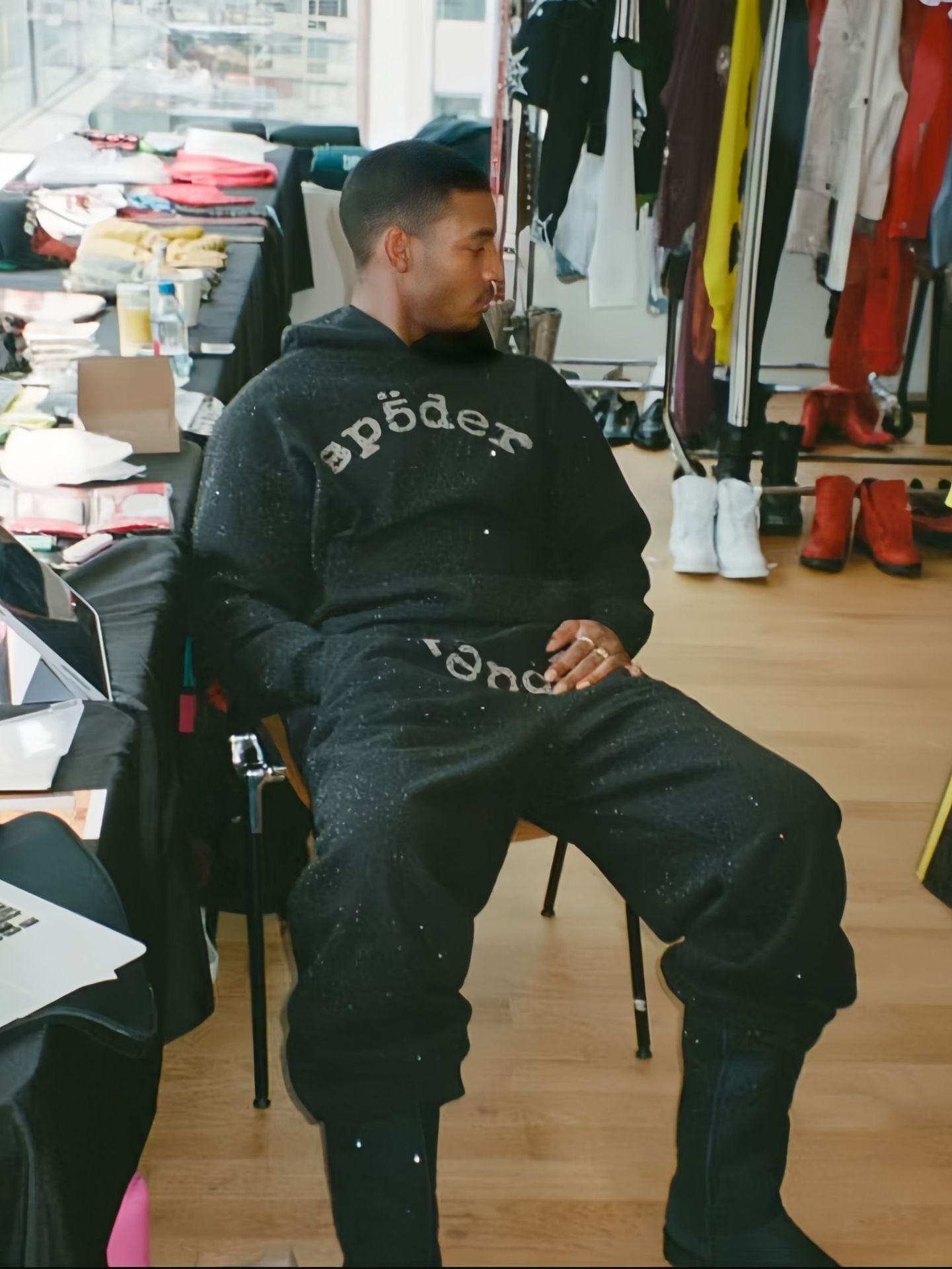 Sp5der vvs black  red hoodies spider heavry weight 1:1 hoodies