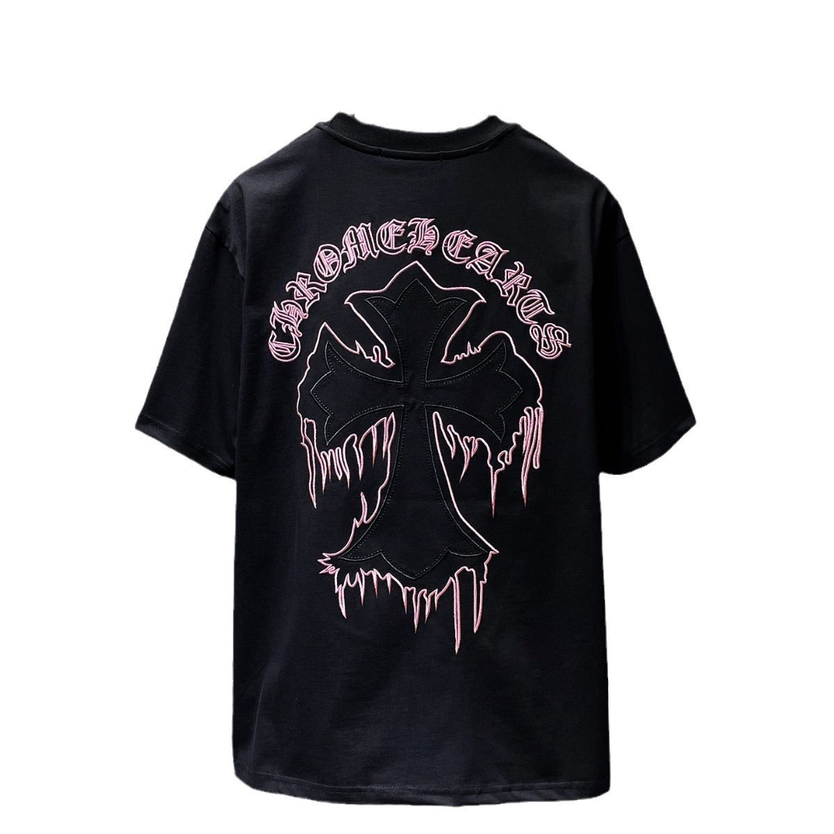 Chrome Hearts High Quality Horseshoe Sanskrit Crew Neck T-shirt Short Sleeves
