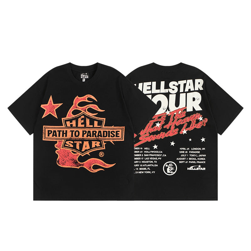 HS6001 Hellstar Fashion Brand Letters shorts Tee shirts