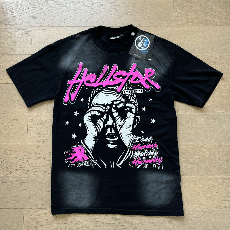 HS6201 New Colors Hellstar 100% Cotton laugh T shirts for men and women