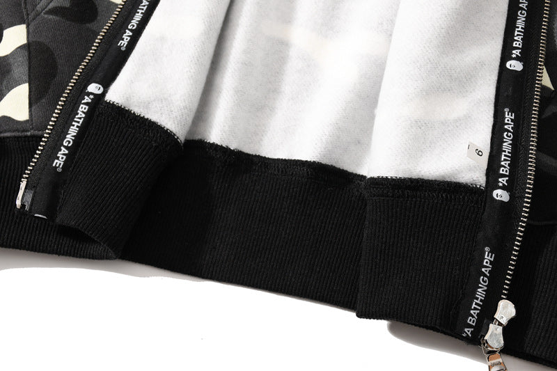 BAPE Shark Shark Head Double Hood Sweater Luminous Spots