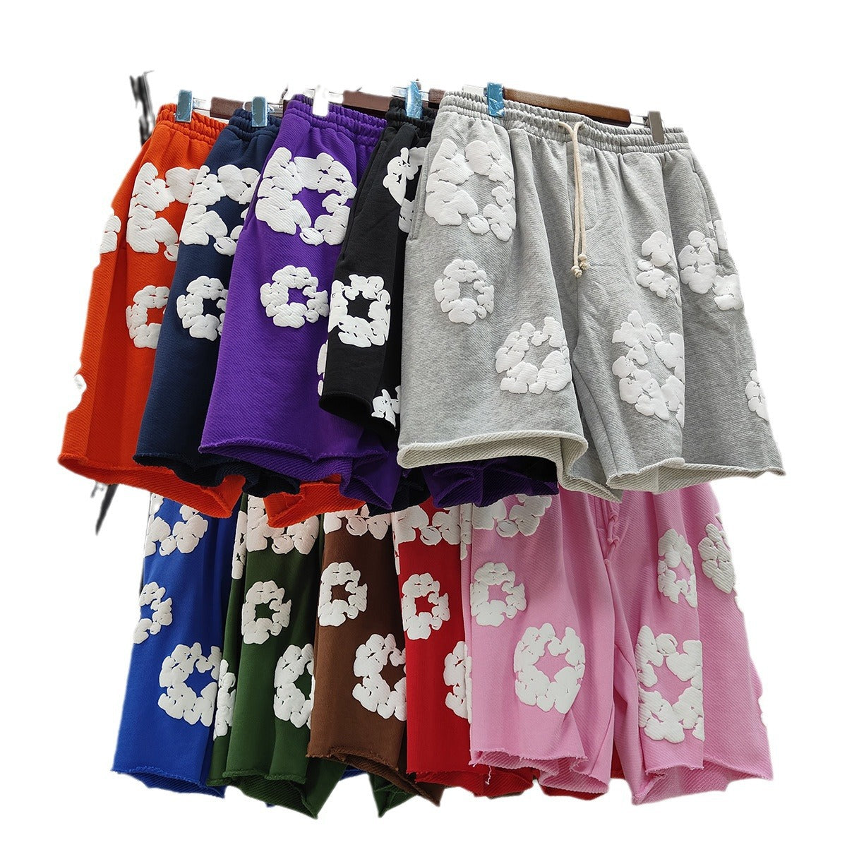 Denim Tears Shorts Full Printed Foam Denim Tears Fifth Pants Tide