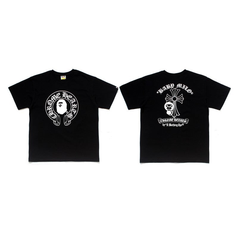 BAPE Short Sleeve T-shirt Cross Little Monkey