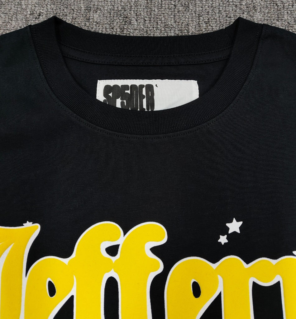 SP4001 sp5der T-shirt Letter Spider Web Short Sleeve Men's T-shirt