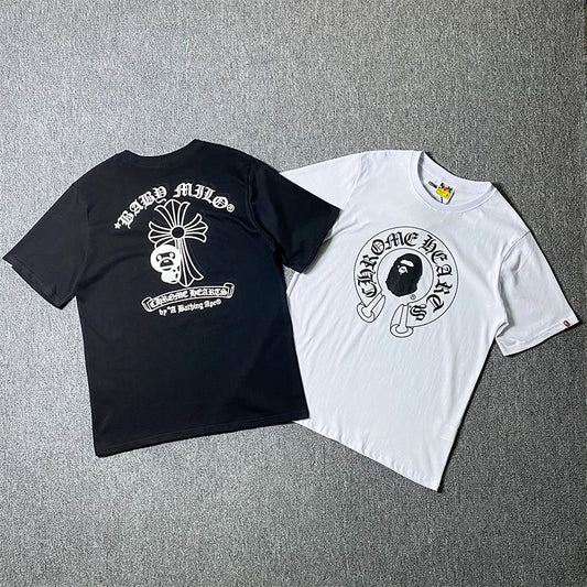 BAPE Short Sleeve T-shirt Cross Little Monkey
