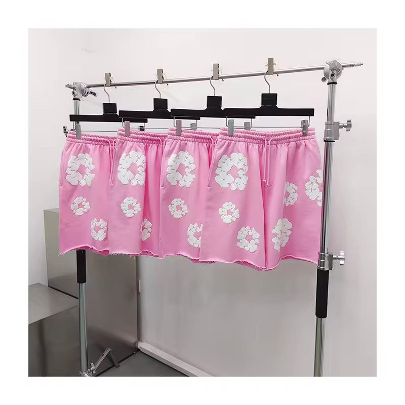 Top Quality 1:1 Denim Puffy Printed Tears Shorts