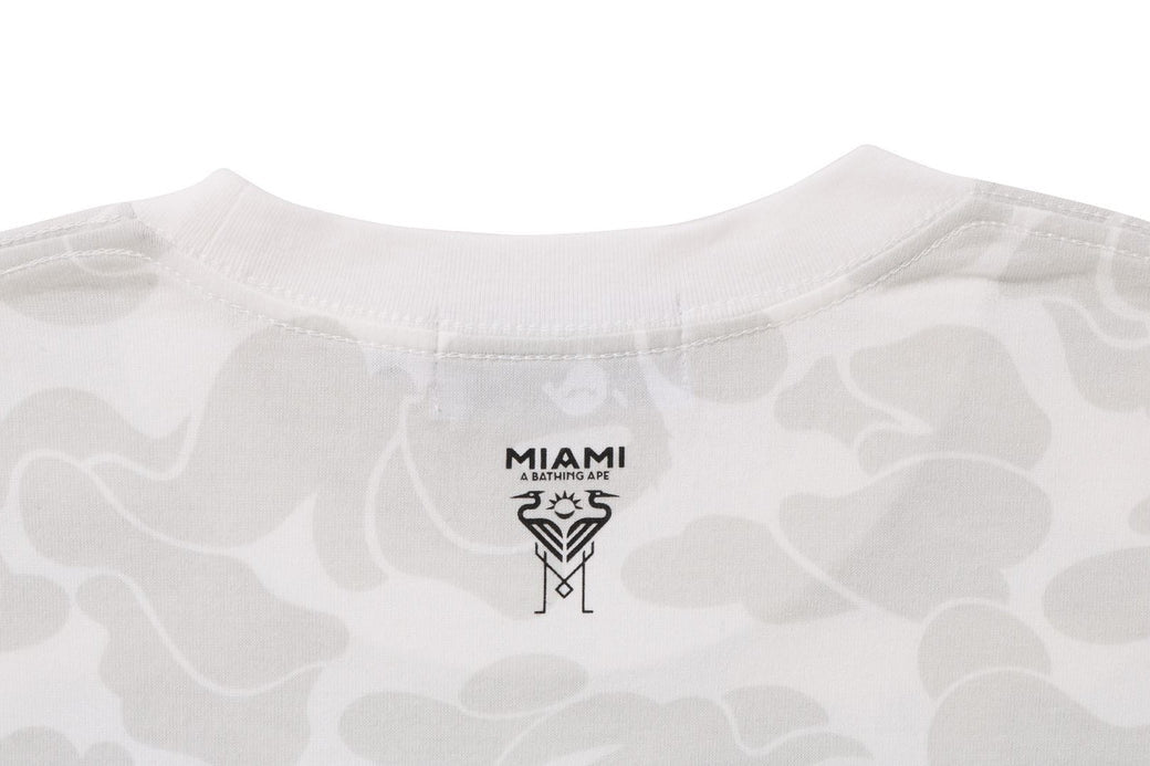 Bape Miami Short Sleeve Set 100% Cotton Round Embroidered Badge Unisex Loose T-Shirt