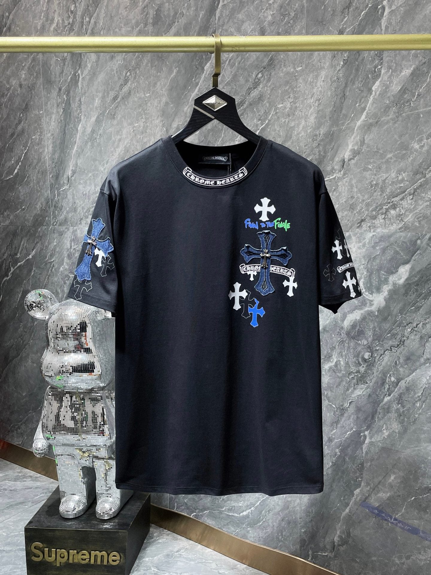 Chrome Hearts High Quality Horseshoe Sanskrit Crew Neck T-shirt Short Sleeves
