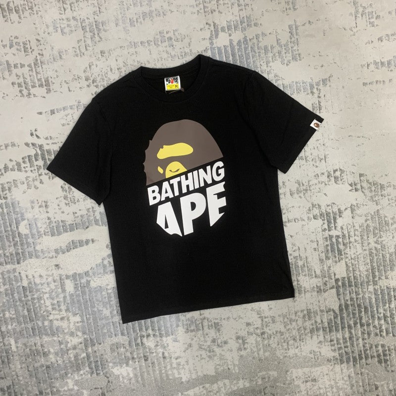 BP2001 Bape Original  Street Cotton Loose Couple Casual T-shirt Short Sleeve Shirt