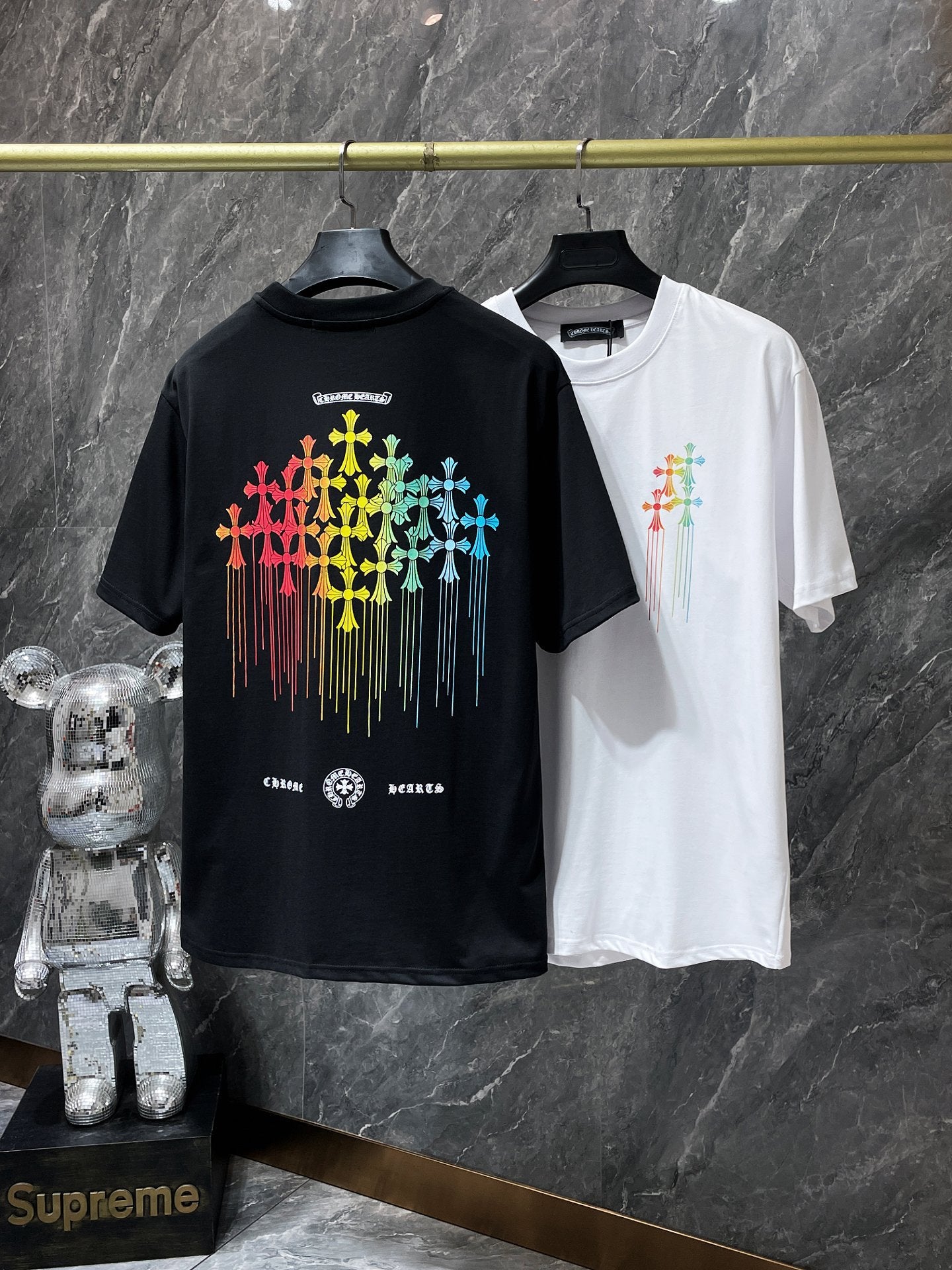 Chrome Hearts High Quality Horseshoe Sanskrit Crew Neck T-shirt Short Sleeves