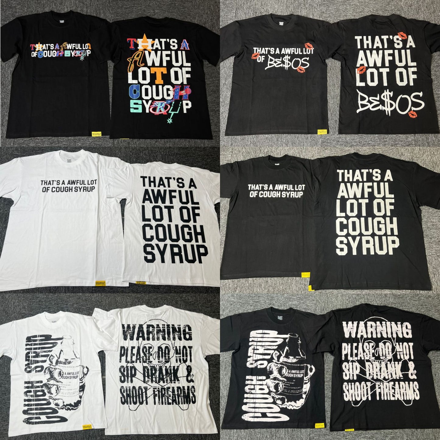 THAT'S AWFUL LOT OF COUGH SYRUP Cotton Crew Neck T-Shirt Short Sleeve