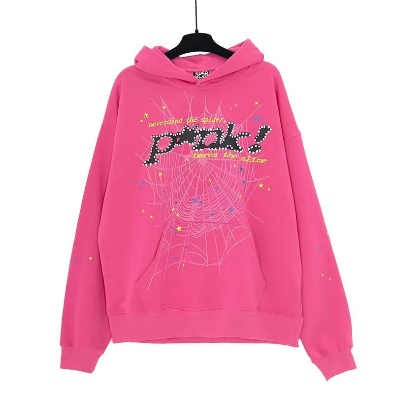 顶级 430gsm Sp5der 连帽衫 100% 纯棉男女连帽衫