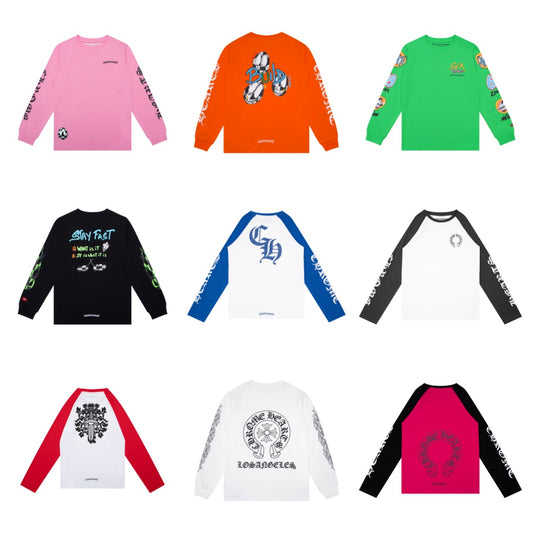 Chrome Heart High Quality Cotton Men's and Women's Long Sleeve T-shirt