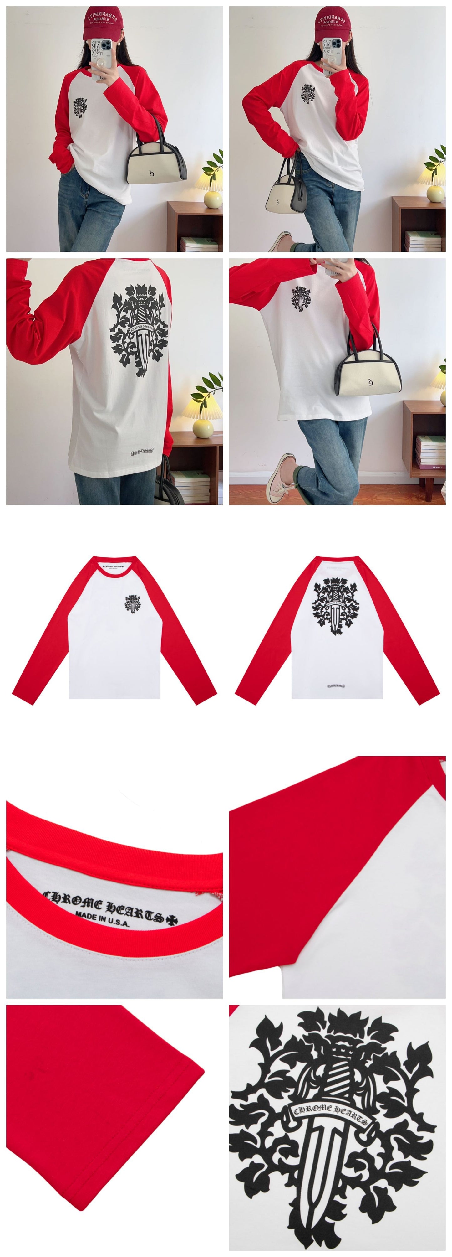 Chrome Heart High Quality Cotton Men's and Women's Long Sleeve T-shirt