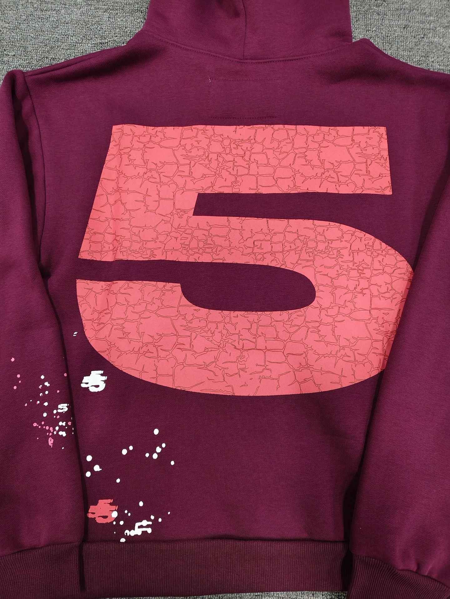spider 555555 Burgundy Trendy Couple Hoodie Sweatshirt