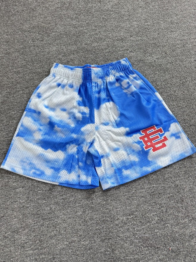 EE3007 Eric Emanuel Quick-Drying Mesh Shorts Men's  Sunrise Oil Painting Style Mesh Sports