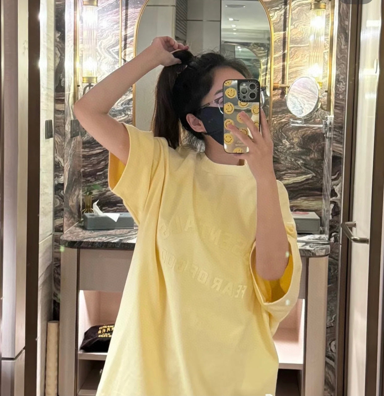 ESS **Half Arc 24ss Spring Silicone Letter 380gsm Heavy Crew Neck 100% Cotton Short Sleeve T-shirt