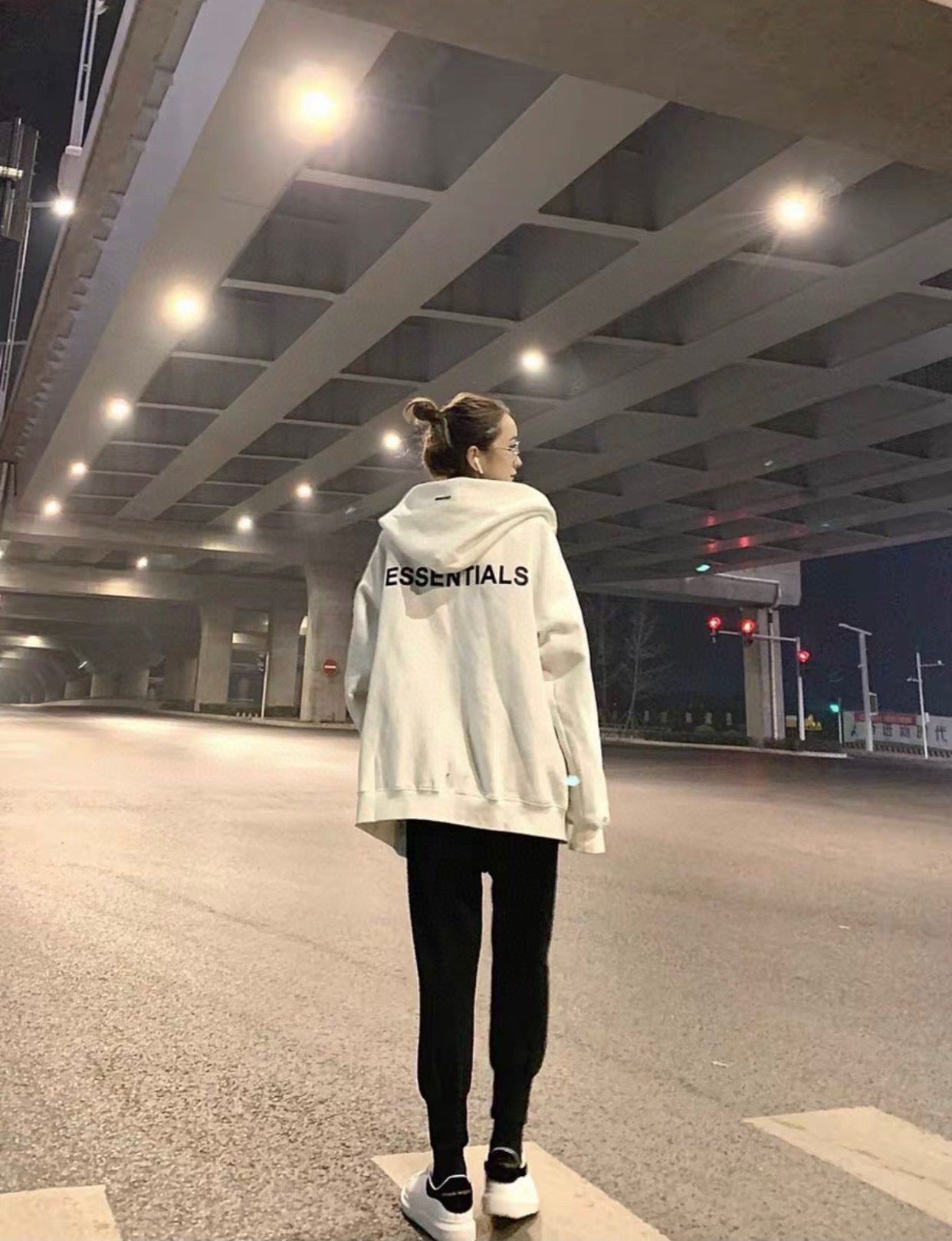 ESS Silicone Letter Zipper Fleece-lined100% Cotton Hooded Sweater