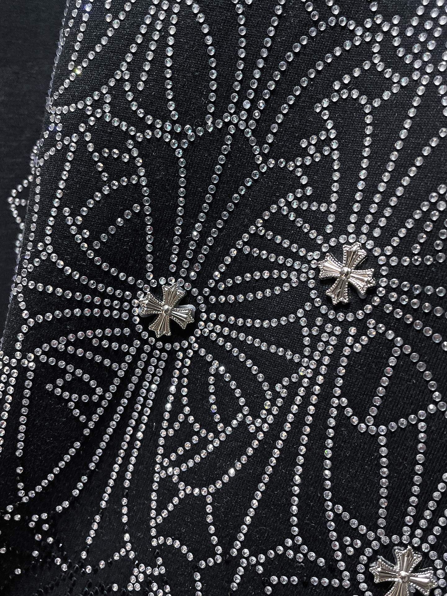 Chrome Hearts T-shirt Horseshoe Sanskrit Cross round Neck Short Sleeve