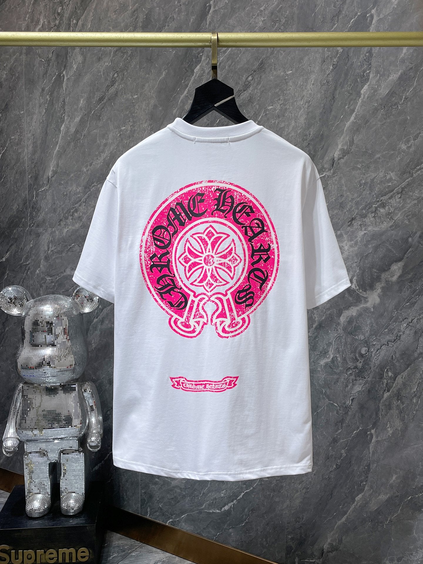 Ch6001 Chrome Hearts High Quality Horseshoe Crew Neck T-shirt Short Sleeves