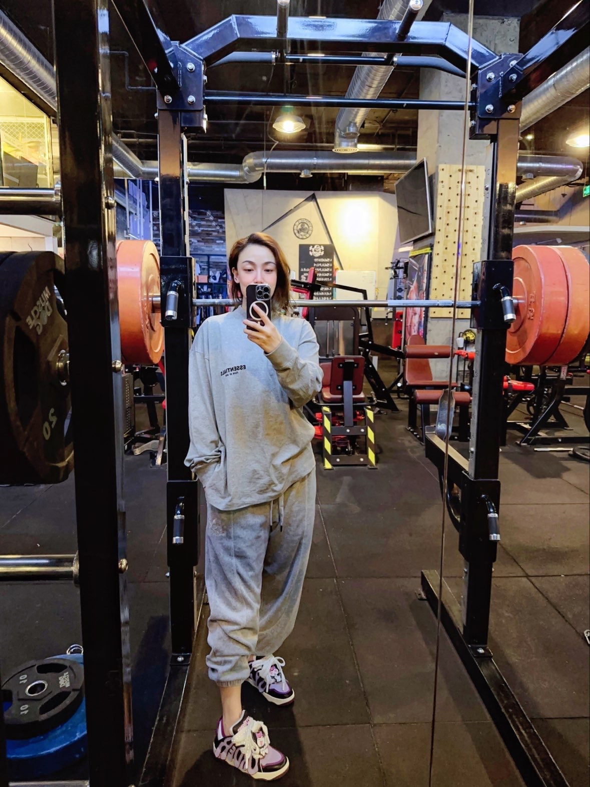 Top Ess** Flocking Letter Crew Neck 100% Cotton Long Sleeve T-shirt Fog Men and Women