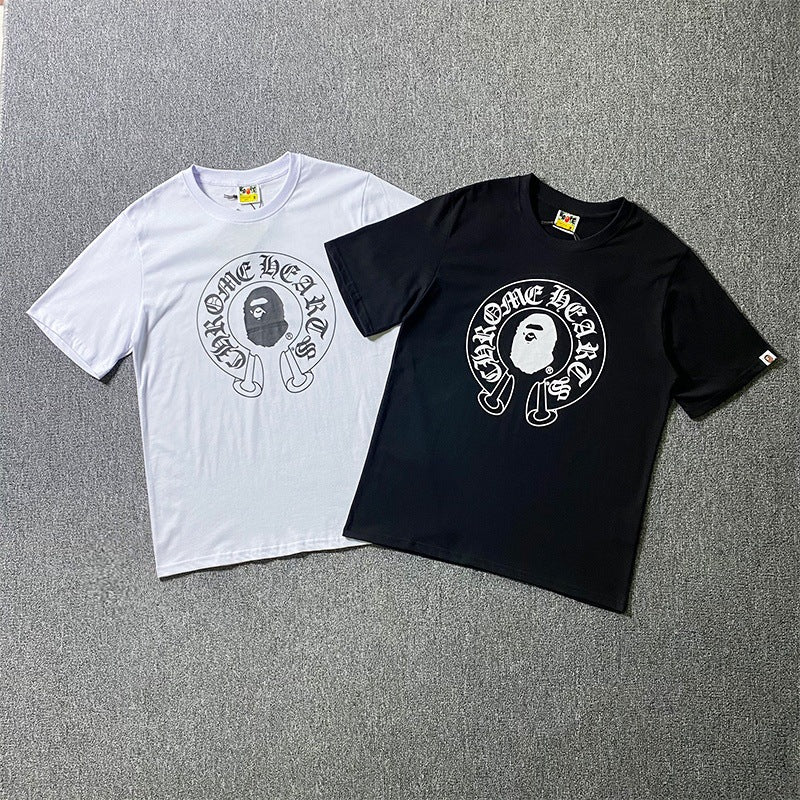 BAPE Short Sleeve T-shirt Cross Little Monkey