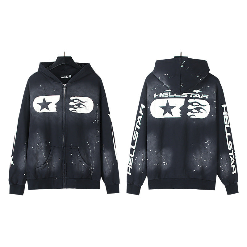 Hellstar Washed and Worn Hoodie Sweater Trousers Suit