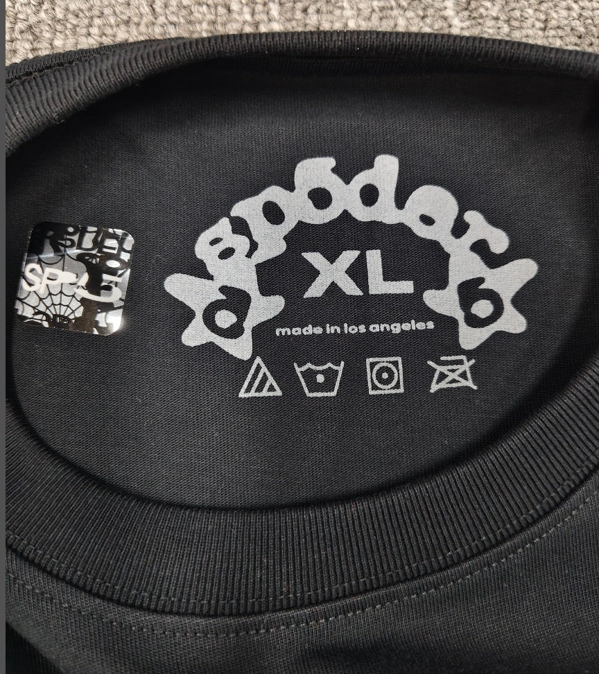 SP4001 sp5der T-shirt Letter Spider Web Short Sleeve Men's T-shirt