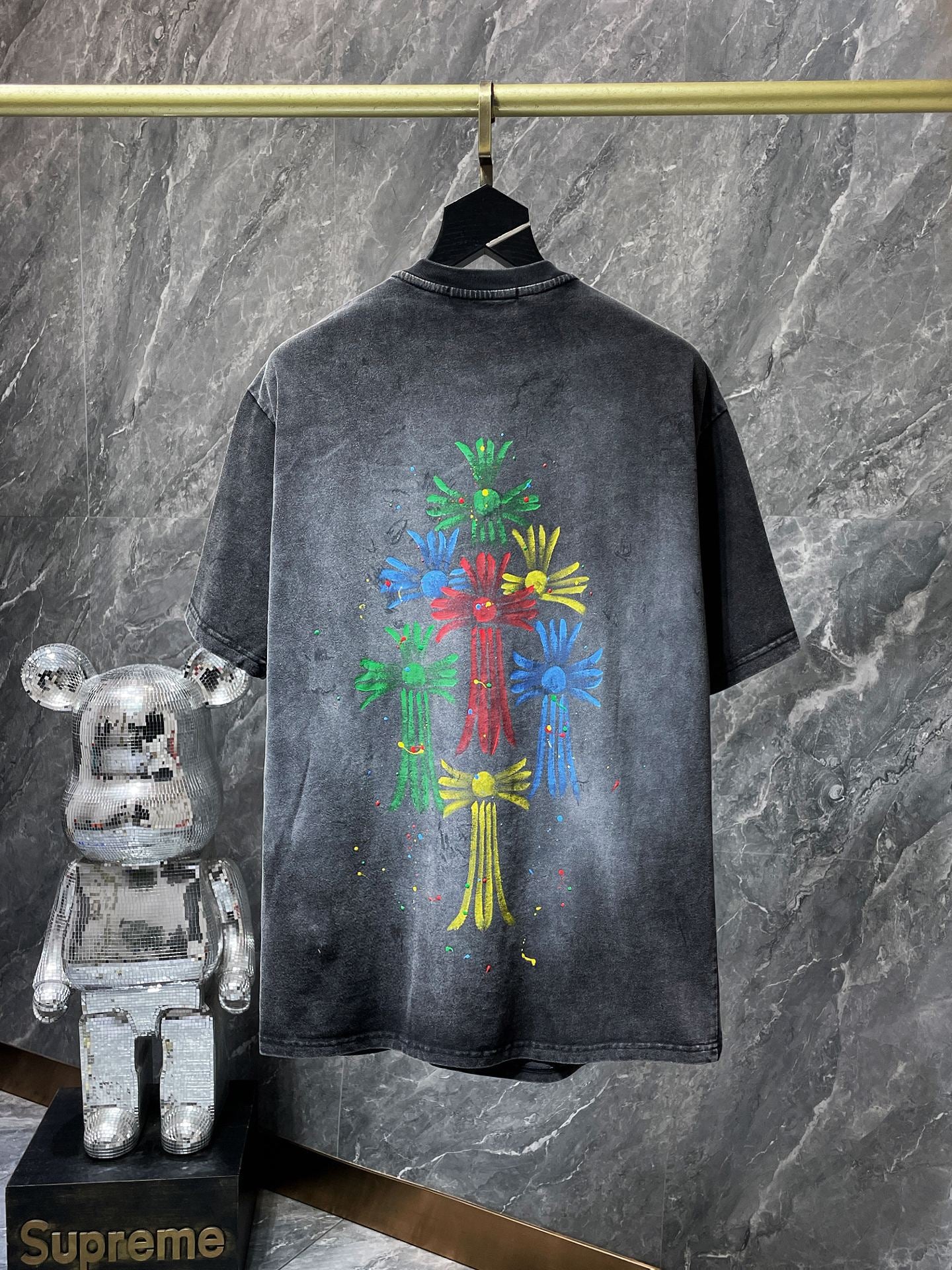 Ch6001 Chrome Hearts High Quality Horseshoe Crew Neck T-shirt Short Sleeves