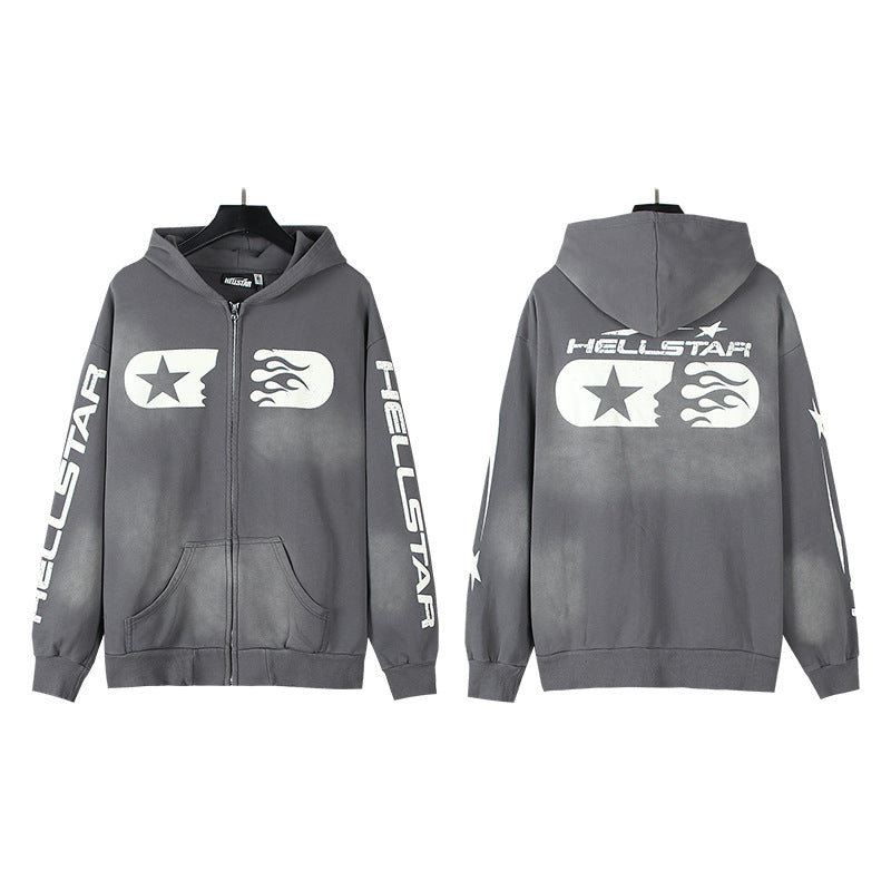 Hellstar Washed and Worn Hoodie Sweater Trousers Suit