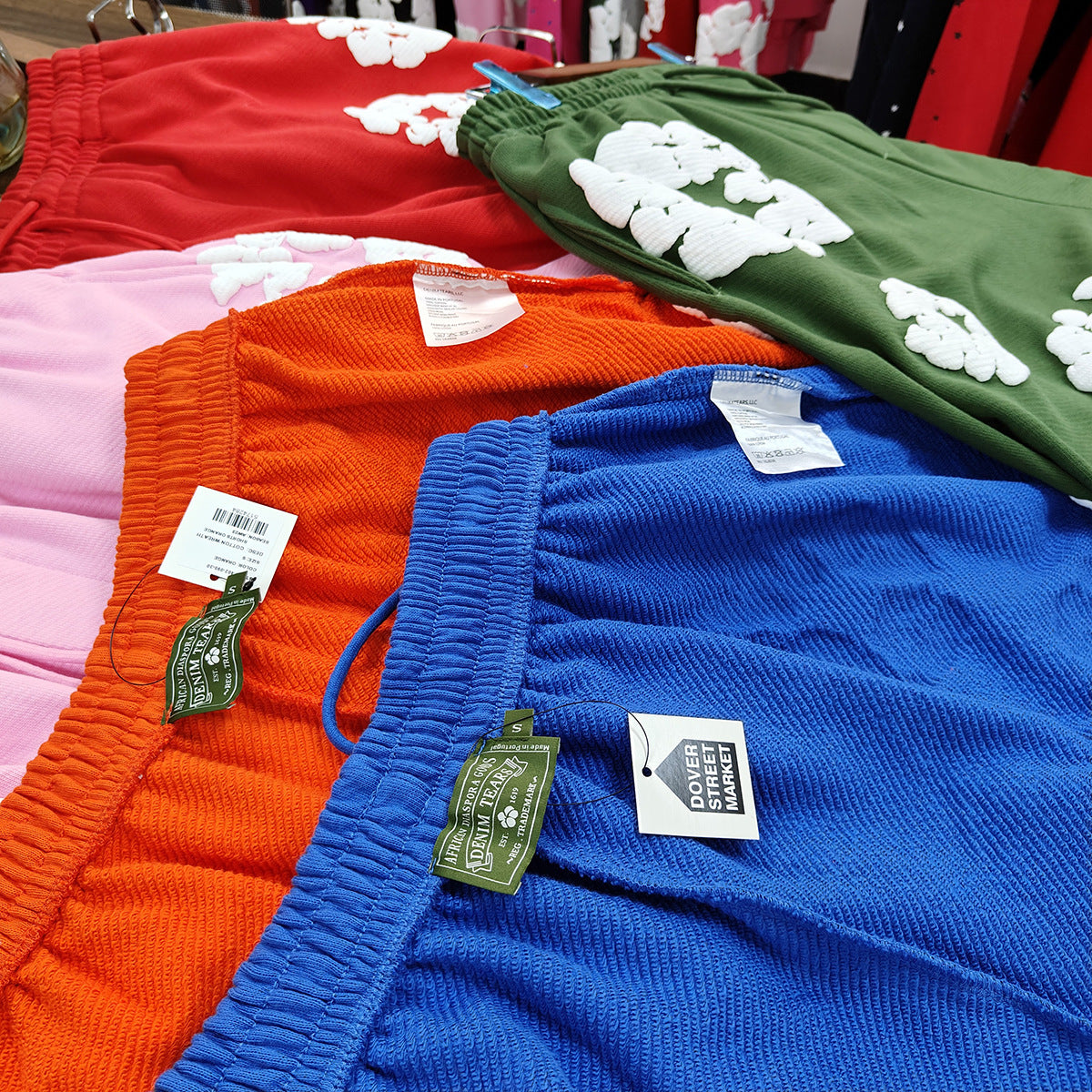 Denim Tears Shorts Full Printed Foam Denim Tears Fifth Pants Tide